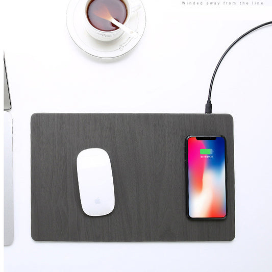 Qi Wireless Charging Mouse Pad Mat PU Leather Mousepad